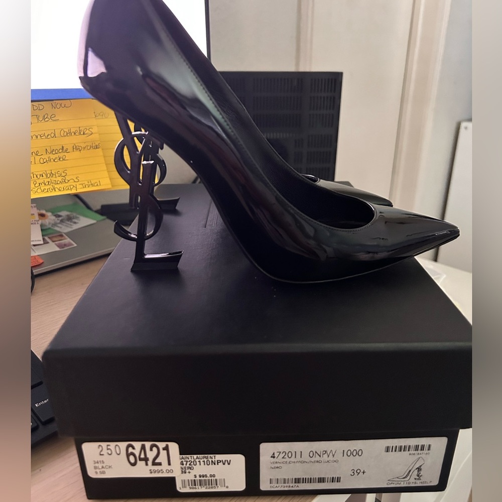 YSL Opyum Black Heels